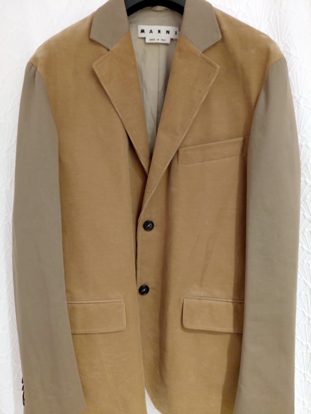 Marni Two-Tone Camel and Taupe Blazer